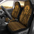 Kosrae Car Seat Cover - Kosrae Flag Polynesian Tattoo Gold