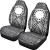 Cook Islands Car Seat Cover - Cook Islands Flag Polynesian Tattoo Black