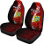 Tuvalu Polynesian Car Seat Covers - Coat Of Arm With Hibiscus