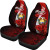 Nauru Polynesian Car Seat Covers - Coat Of Arm With Hibiscus