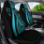 Fiji Car Seat Covers - Turquoise Polynesian Tentacle Tribal Pattern Crest