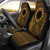 Nauru Car Seat Cover - Nauru Flag Polynesian Tattoo Gold