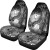 Tahiti Car Seat Covers - Humpback Whale with Tropical Flowers (White)