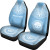 Federated States of Micronesia Custom Personalised Car Seat Cover - FSM Seal Polynesian Chief Tattoo Light Blue Version