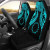 Cook islands Polynesian Car Seat Covers Pride Seal And Hibiscus Neon Blue