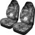 Pohnpei Custom Personalised Car Seat Covers - Humpback Whale with Tropical Flowers (White)