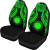 Northern Mariana Islands Polynesian Car Seat Covers Pride Seal And Hibiscus Green