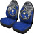 Chuuk Car Seat Covers - Chuuk Flag White Turtle Hibiscus (Blue)