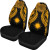 Marshall Islands Polynesian Car Seat Covers Pride Seal And Hibiscus Gold