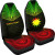 Nauru Custom Personalised Car Seat Cover - Nauru Flag Polynesian Chief Tattoo Reggae Version