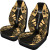 Marquesas Islands Car Seat Covers - Marquesas Islands Tiki Face Polynesian Tattoo Gold