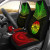 Tahiti Custom Personalised Car Seat Cover - Tahiti Flag Polynesian Chief Tattoo Reggae Version