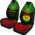 Tahiti Custom Personalised Car Seat Cover - Tahiti Flag Polynesian Chief Tattoo Reggae Version