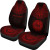 Tahiti Custom Personalised Car Seat Cover - Tahiti Flag Polynesian Chief Tattoo Deep Red Version