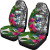 Samoa Custom Personalised Car Seat Covers White - Turtle Plumeria Banana Leaf