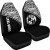 Tonga Custom Personalised Car Seat Covers - Tonga Coat Of Arms Polynesian White Curve
