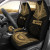 Society Islands Car Seat Cover - Society Islands Flag Polynesian Chief Tattoo Gold Version