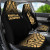 New Caledonia Car Seat Covers - New Caledonia Coat Of Arms Polynesian Tattoo Fog Gold