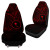Chuuk State Car Seat Cover - Red Color Cross Style