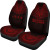 Society Islands Car Seat Cover - Society Islands Flag Polynesian Chief Tattoo Red Version