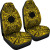 Cook Islands Car Seat Cover - Cook Islands Coat Of Arms Polynesian Gold Black