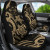 Fiji Polynesian Car Seat Covers - Gold Tentacle Turtle Crest