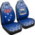 Samoa Custom Personalised Car Seat Covers - Samoa Flag Coat Of Arms Polynesian Tattoo Fog Blue