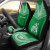 Norfolk Island Custom Personalised Car Seat Cover - Norfolk Island Coat Of Arms Polynesian Chief Tattoo Green Version