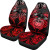 Samoa Polynesian Custom Personalised Car Seat Covers - Eagle Tribal Pattern Red
