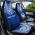 Samoa Custom Personalised Car Seat Cover - Samoa Coat Of Arms Polynesian Chief Tattoo Flag Version