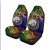 Federated States of Micronesia Custom Personalised Car Seat Covers - Rainbow Polynesian Pattern