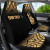 New Caledonia Custom Personalised Car Seat Covers - New Caledonia Coat Of Arms Polynesian Fog Gold