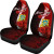 Tuvalu Polynesian Custom Personalised Car Seat Covers - Coat Of Arm With Hibiscus