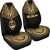 Guam Car Seat Cover - Guam Coat Of Arms Polynesian Chief Tattoo Gold Version