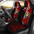Nauru Polynesian Custom Personalised Car Seat Covers - Coat Of Arm With Hibiscus