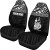 New Caledonia Custom Personalised Car Seat Covers - New Caledonia White Coat Of Arms Polynesian Tattoo