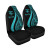 Fiji Custom Personalised Car Seat Covers - Turquoise Polynesian Tentacle Tribal Pattern