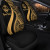 Guam Custom Personalised Car Seat Covers - Gold Polynesian Tentacle Tribal Pattern