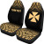 Wallis and Futuna Custom Personalised Car Seat Covers - Wallis and Futuna Coat Of Arms Polynesian Tattoo Fog Gold