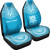 Tuvalu Custom Personalised Car Seat Cover - Tuvalu Coat Of Arms Polynesian Chief Tattoo Blue Version