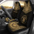 Niue Custom Personalised Car Seat Cover - Niue Seal Polynesian Chief Tattoo Gold Version
