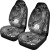 Kosrae Custom Personalised Car Seat Covers - Humpback Whale with Tropical Flowers (White)