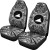 Tokelau Car Seat Cover - Tokelau Coat Of Arms Polynesian White Black