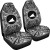 Tokelau Car Seat Cover - Tokelau Coat Of Arms Polynesian White Black
