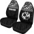 Tonga Custom Personalised Car Seat Covers - Tonga Coat of Arms Polynesian Tattoo Black