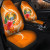 Nauru Polynesian Custom Personalised Car Seat Covers - Orange Floral With Seal