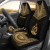Vanuatu Custom Personalised Car Seat Cover - Vanuatu Coat Of Arms Polynesian Chief Tattoo Gold Version