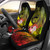 Polynesian Hawaii Custom Personalised Car Seat Covers - Humpback Whale with Tropical Flowers (Yellow)
