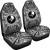 Yap Car Seat Cover - Yap Coat Of Arms Polynesian White Black