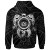 Hawaii Polynesian Personalised Hoodie - Vintage Polynesian Turtle (White)
